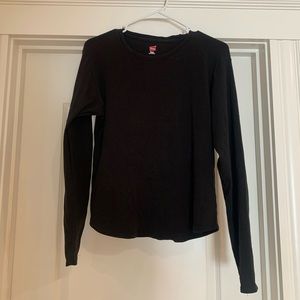 Hanes Black Long Sleeve